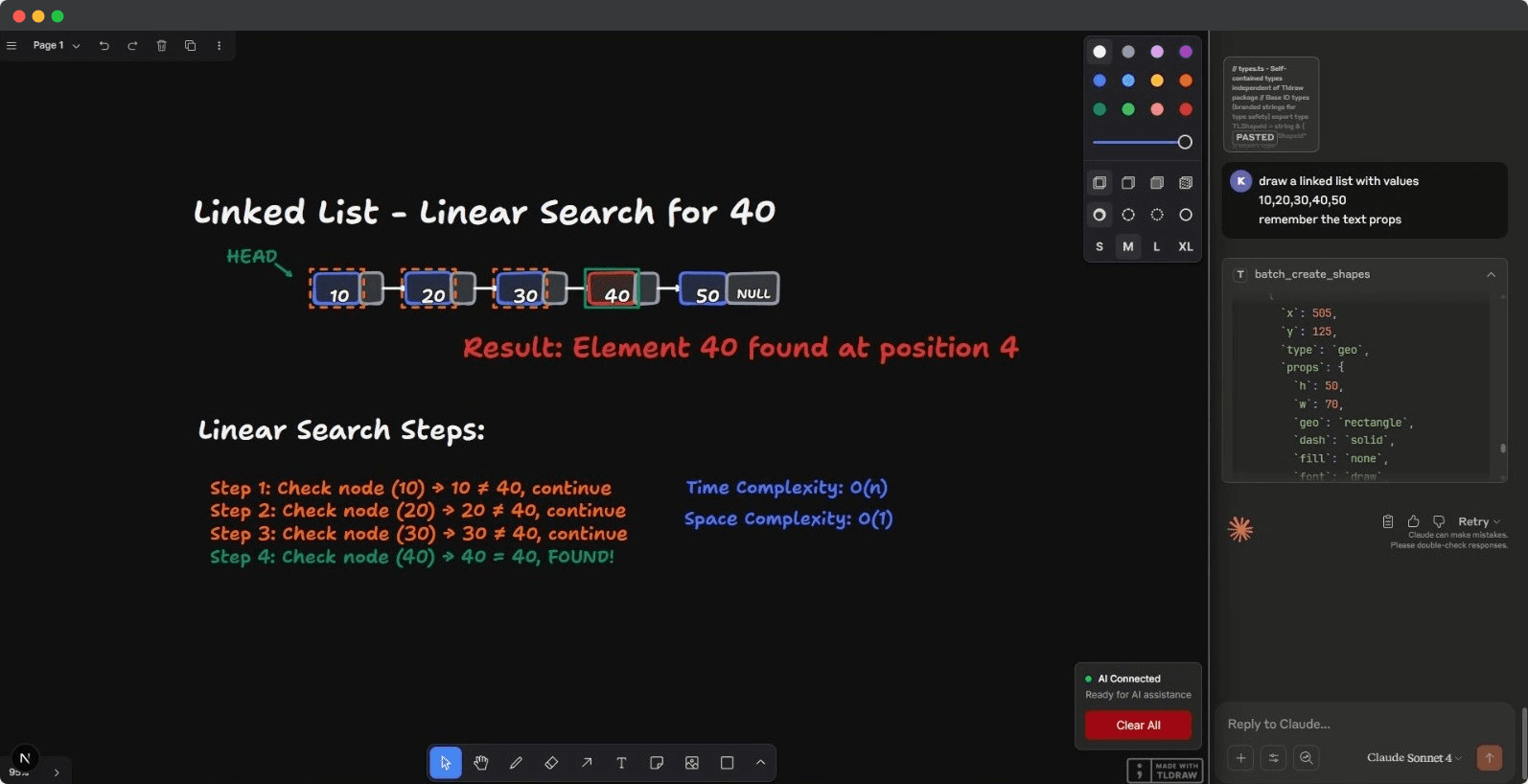 Prompt2Sketch canvas interface
